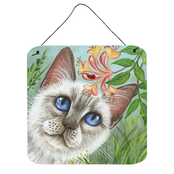 White Cat Saphire Eyes Wall or Door Hanging Prints