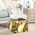 thumbnail image 1 of White Cat Sunflowers Storage Basket Foldable Laundry Basket Shelf Kids Toy Storage Container Organizer with Handles, 1 of 7