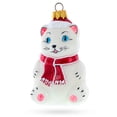 thumbnail image 1 of White Cat with Red Scarf Glass Christmas Ornament, 1 of 5