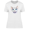 thumbnail image 1 of White Cat With Pink Bowtie Tee Women's -Image by Shutterstock, 1 of 2
