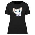 thumbnail image 1 of White Cat With Pink Bowtie T-Shirt Women -Image by Shutterstock, Female Large, 1 of 2