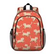 thumbnail image 1 of White Cat and Heart Red Pattern Backpack for School, Cute School Bag with Adjustable Shoulder Straps and Padded Back, 15"x11.42"x5.5", 1 of 5