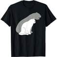 thumbnail image 1 of White Cat with Tiger Shadow Funny Cat Memes Pet Feline Mom T-Shirt, 1 of 5