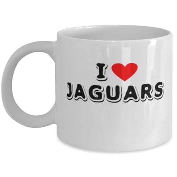 Big Cat 11 oz Coffee Mug - Jaguar Lovers Gift White Ceramic