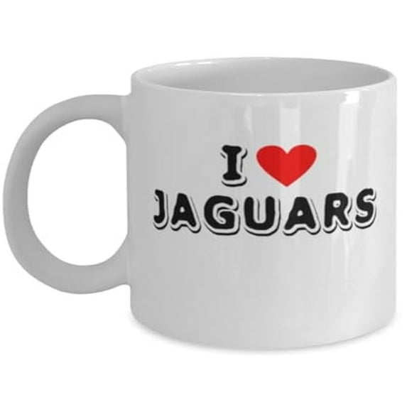 Big Cat 11 oz Coffee Mug - Jaguar Lovers Gift White Ceramic