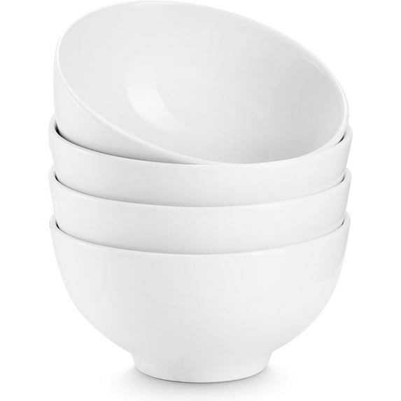 White Ceramic Bowls Set ofSmall 4.5in 10 OZ - Perfect for Soup Bowls for Kitchen, Cereal Bowl, Ramen Bowl,Oatmeal Bowl, Fruit Bowl,Salad Bowl, Rice Bowl - Dishwasher & Microwave Safe