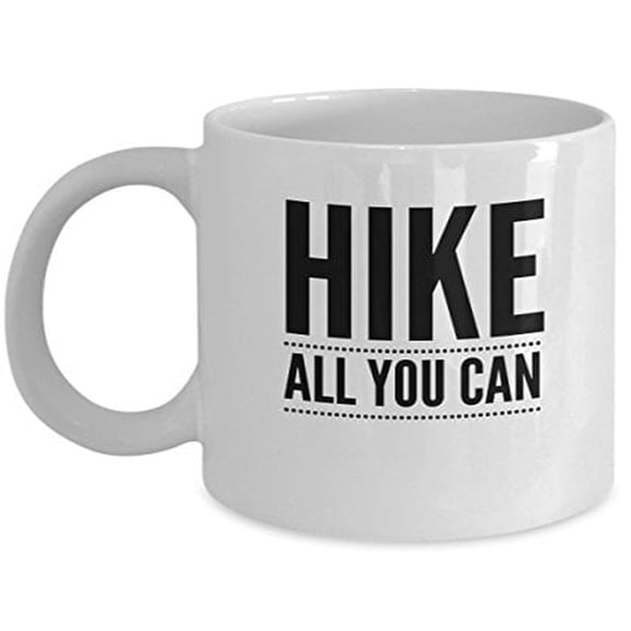 Explorer 11 oz Coffee Mug - Hiking Sayings White Ceramic Gift