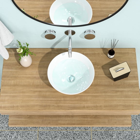 White Ceramic Construction | Elegant European Design for Bathrooms | Super Easy Installation