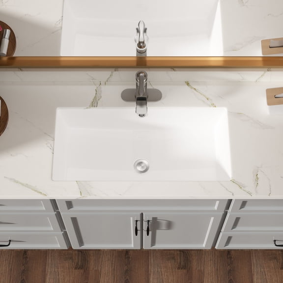 White Ceramic | Contemporary Design for Bathrooms | Easy Installation and Maintenance