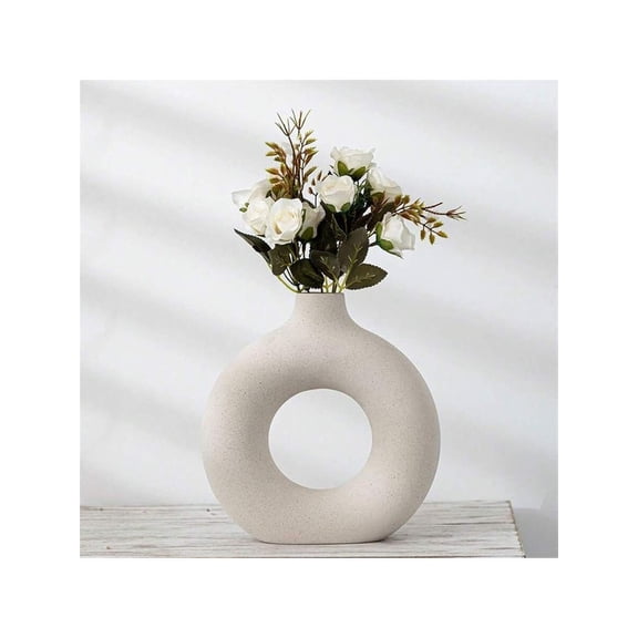White Ceramic Face Vase, Female Form Head Half Body Bust Vases Boho Minimalism Decorative Modern Nordic Style Flower Vase For Home Living Room Office Book Shelf Decor (Medium)