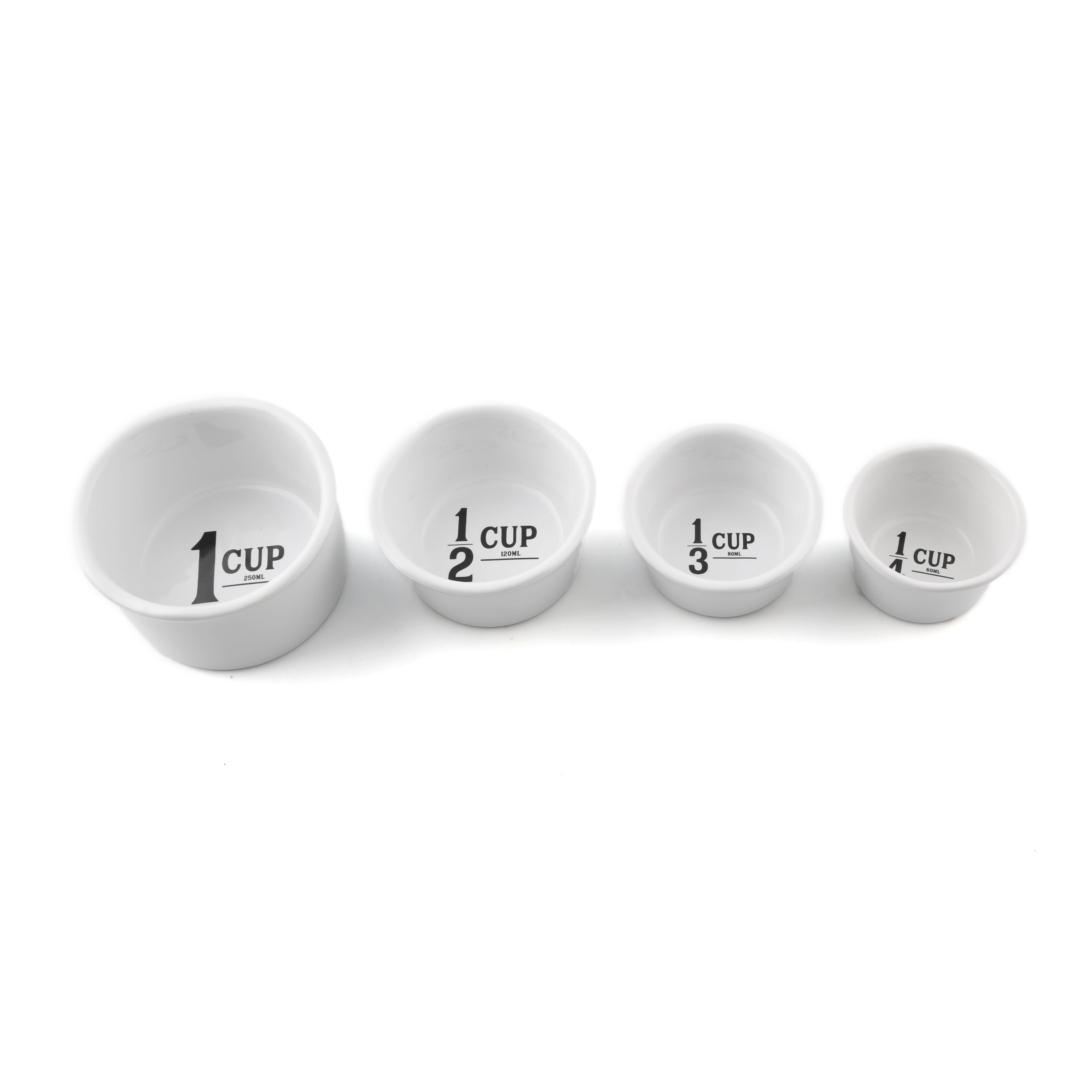  S.ROKE TTAN 4-Pieces Ceramic Measuring Cup Set