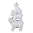 thumbnail image 1 of Privilege 20309 9.5 x 5.5 x 17 in. Traditional Ceramic Pigs Statue, White, 1 of 1
