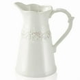 thumbnail image 1 of White Ceramic Pitcher Vase, Flower Vase Pitcher,Farmhouse Vase for Home Decor, 8.5inch Jug Vase. for Home Decoration, 1 of 6