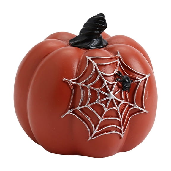 White Ceramic Pumpkin with BOO! Lettering, Halloween Tabletop Decoration, Spooky Fall Decor Accent for Home, Office, Parties, Durable and Reusable Seasonal Ornament
