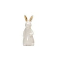 thumbnail image 1 of White Ceramic Rabbit Figurine Elegant Minimalist Bunny Decor, Modern Home & Easter Decoration for Shelf, Table, Mantel, 6", 1 of 4