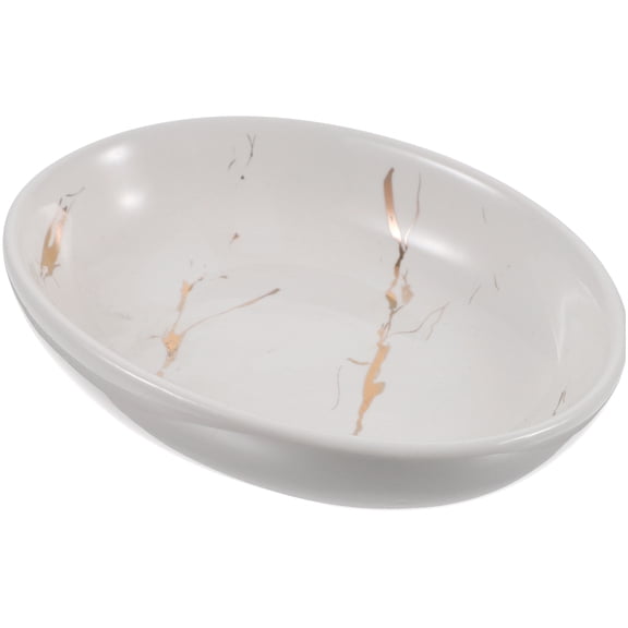 White Ceramic Soap Dish Convenient Plate Toilet Holder Tray