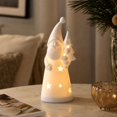 thumbnail image 1 of White Ceramic Table Lamp with Star Cutout Design, for Bedroom and Living Room Night Light Lamp Christmas Decoration, 1 of 5