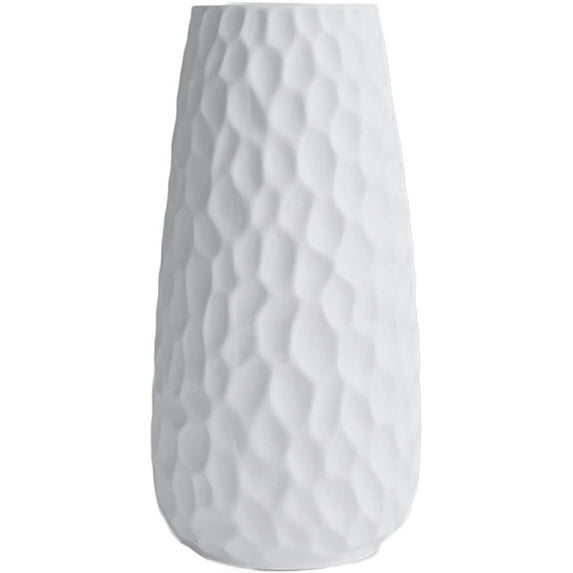 White Ceramic Vase Flower Vase for Home Decor Modern Minimalist Tabletop Vase Pampa Vase for Home, Party, Wedding Centerpiece (B)