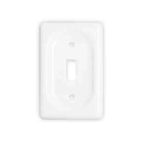 White Ceramic Wall Plate Cover