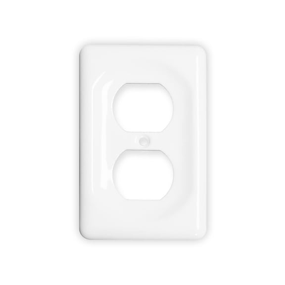 White Ceramic Wall Plate Cover