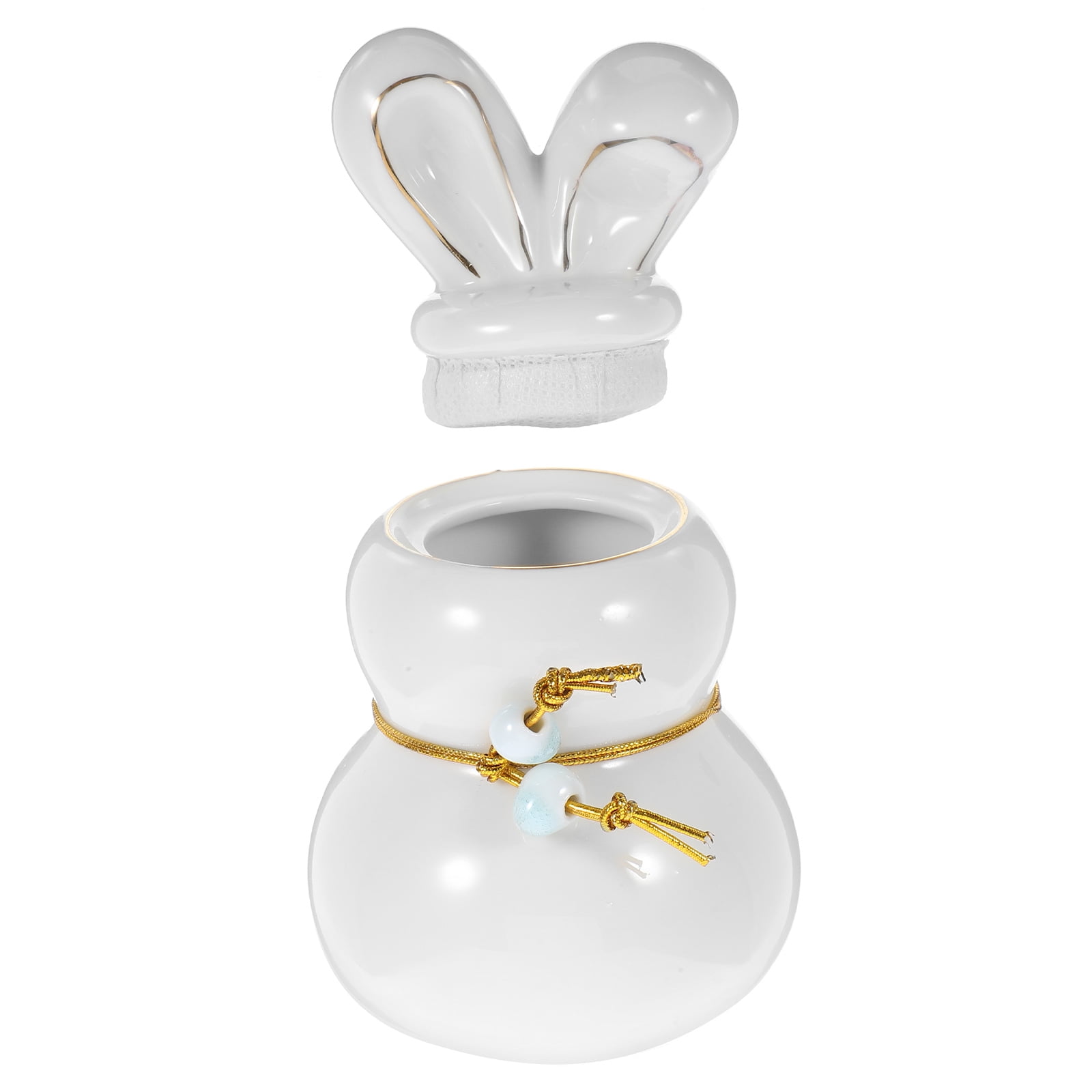 White Ceramics Vintage Canisters Sugar Bowl Rabbit Tea Decorate ...