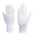 thumbnail image 1 of 2024 White Ceremonial Gloves White Gloves White Cotton Nylon Dress Gloves Suitable for Honor Guards formal Tuxedos, 1 of 8
