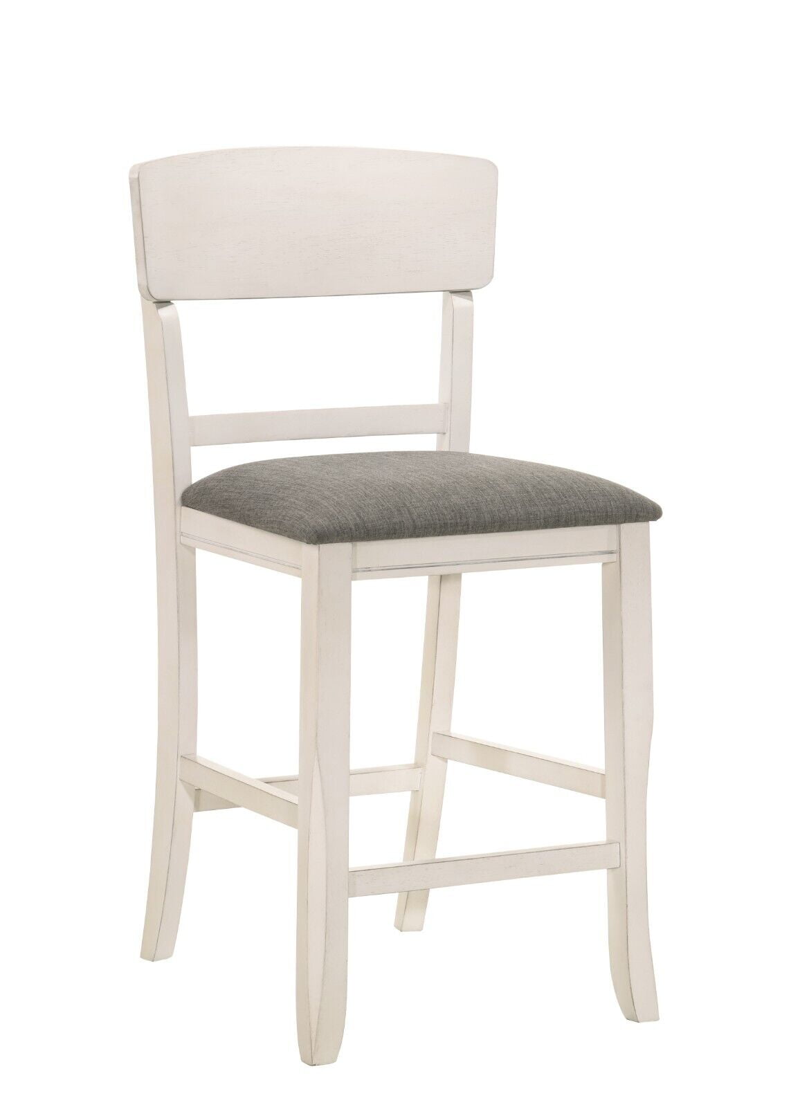 White Chalk Gray 6pc Counter Height Dining Room Chairs Bar Stools ...