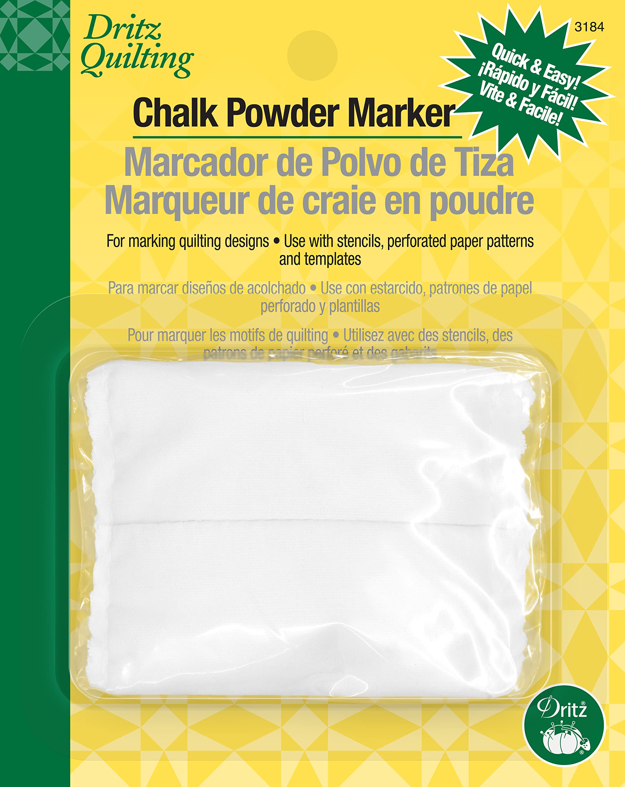 White Chalk Powder Marker 1.3 Ounce, Pack of 1.White Chalk Powder
