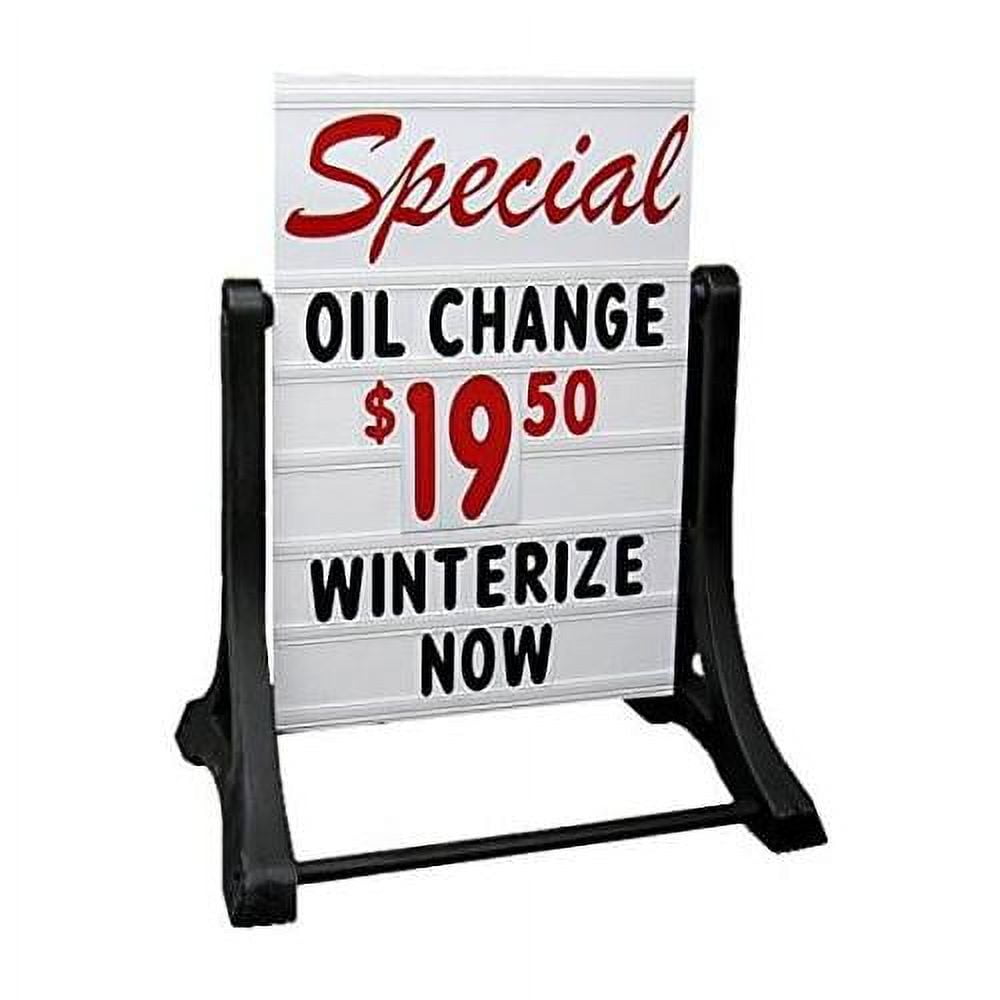 White Changeable Message Board Sidewalk Curb Sign With Letters