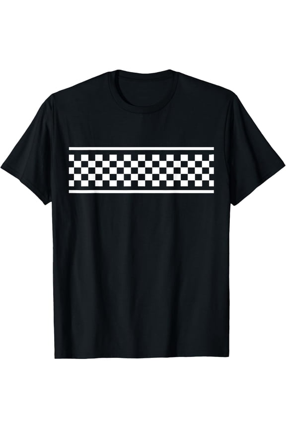 White Checker Pattern Checkerboard Skater Surfer Style Teens T-Shirt