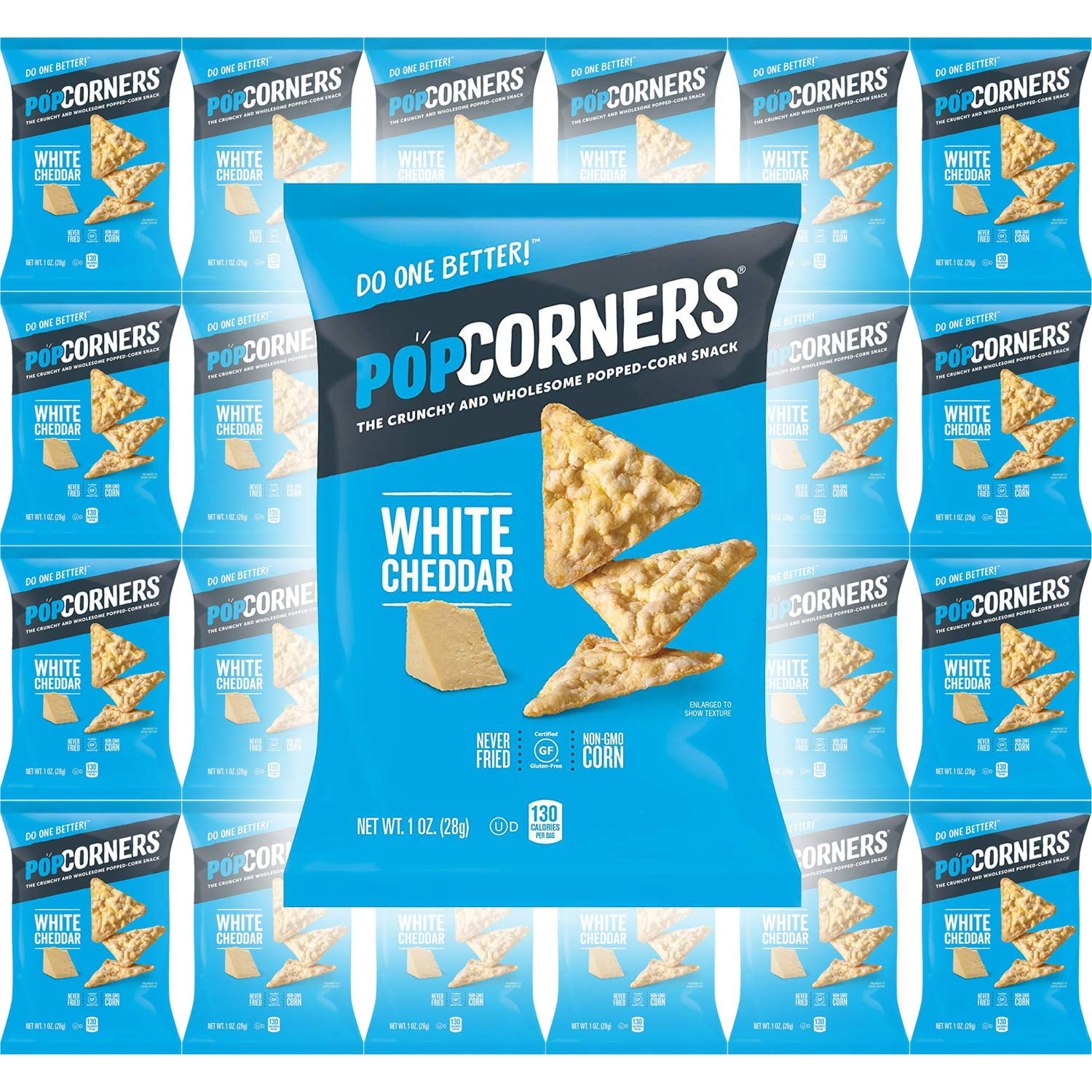 White Cheddar Feel Good, Gluten-Free Snack, 1oz Bag (Pack of 24, Total of 24 Oz)