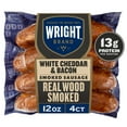 thumbnail image 1 of Wright Brand Real Wood Smoked White Cheddar & Bacon Smoked Sausage, 12 oz, 4 Count (Refrigerated), 1 of 16