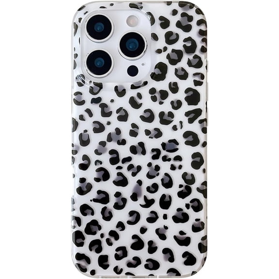 White Cheetah Leopard Print Phone Case for iPhone 15 Pro Max 6.7in, Cute Aesthetic Retro Trendy Tortoise Shell Pattern Slim Protective Cool Girl Y2K Cover for iPhone 15promax 6.7"
