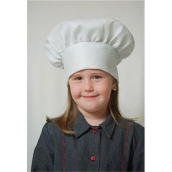 White Chef Hat (kids) closes with Cloth Tie one size fits most kids