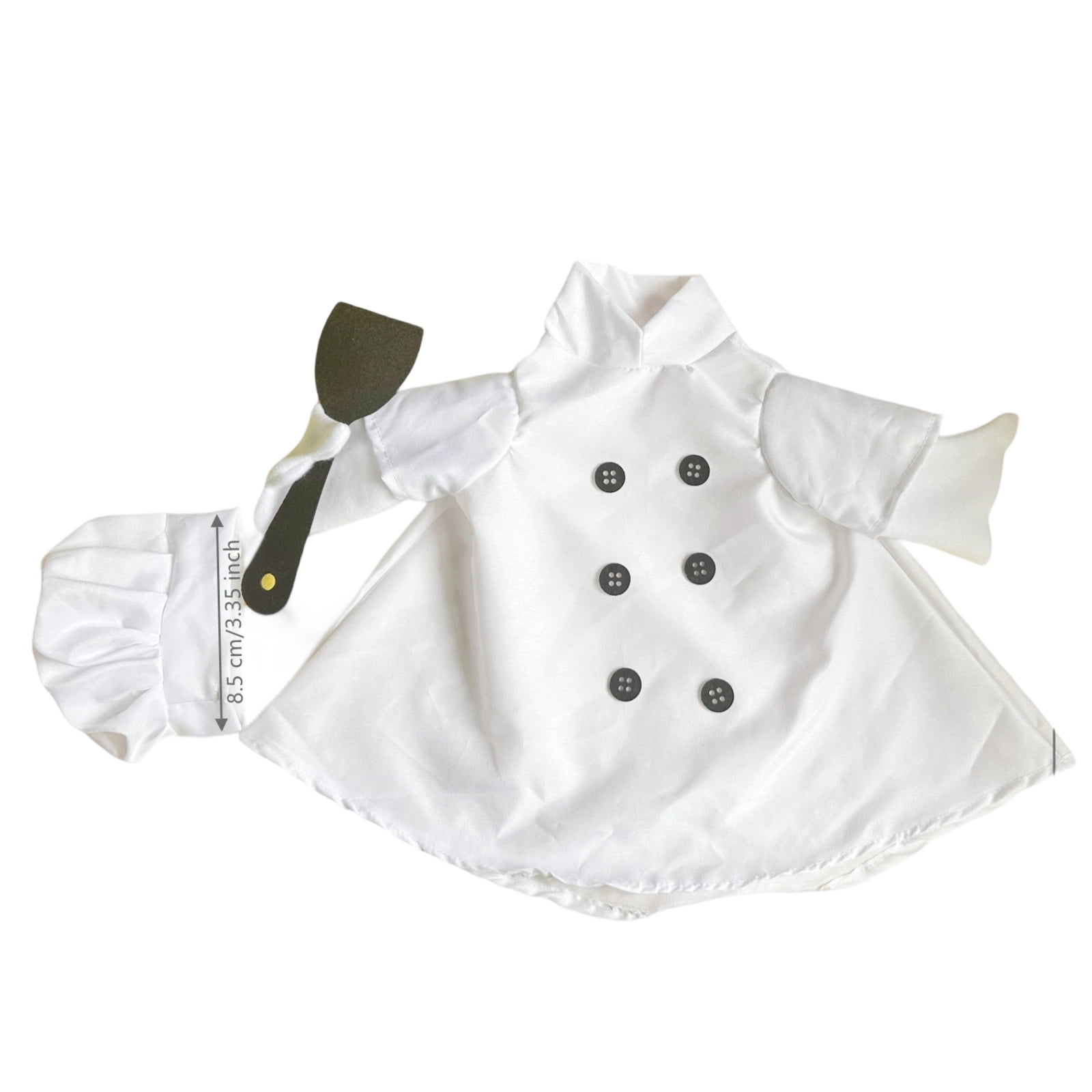 White Chef Set With Headpiece, 1 Outfit + 1 Head Accessory, Designed ...