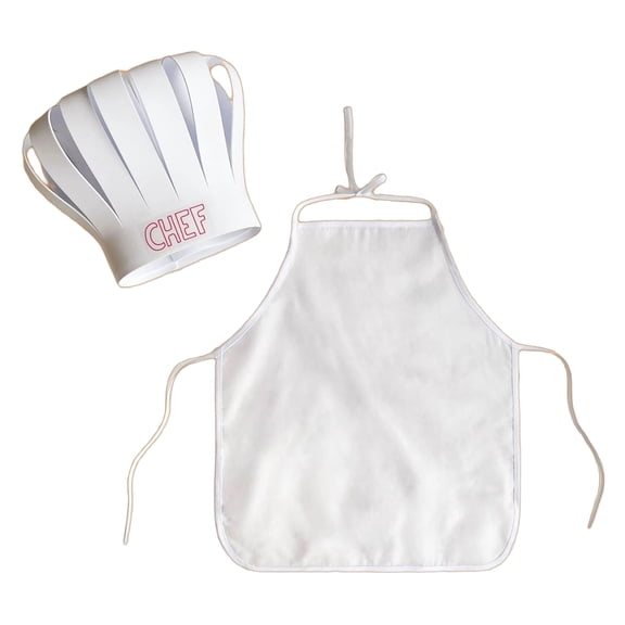 White Chefs Costume For Infants 2PC Set Photoshoot Accessories Adjustable Sash Apron And Hat With Soft Fabric Christmas Halloween Outfit