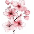 thumbnail image 1 of White Cherry Blossom Car Sticker Decal, Sakura Blossom Flower Branch Tree Car Decor for Window, Bumper, Mirror, Watercolor Blossom Vine Flower Sticker 1PC (2), 1 of 2