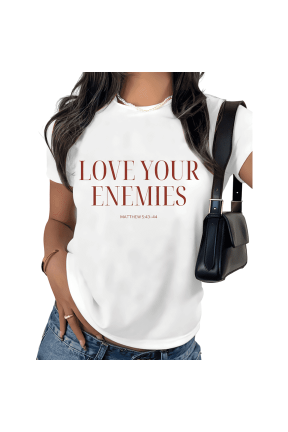 White Cherry Pattern Print Tshirt Graphic Tees Shirts Sweet All Over Fruit Style S-5XL Tops