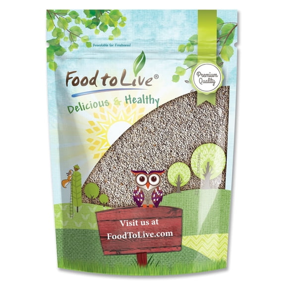 Food to Live White Chia Seeds 0.75 Pounds