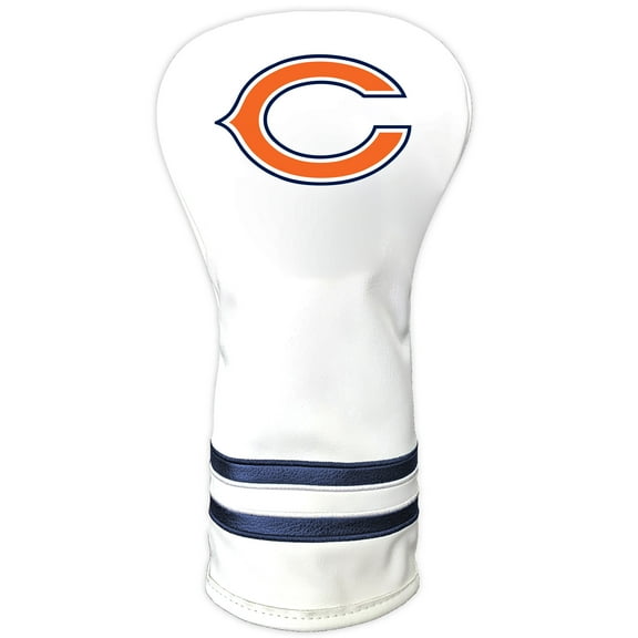 White Chicago Bears Vintage Driver Golf Headcover