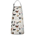 thumbnail image 1 of White Chicken Breed Pattern Apron-Garden Aprons for Women with Pockets-Cotton Linen Waterproof Kitchen Cooking Gardening Aprons Adjustable for Kitchen,Cooking,BBQ and Salon 33x27 Inch, 1 of 7