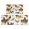 thumbnail image 1 of White Chicken Breed Pattern Kitchen Rugs Sets Of 2,Anti Fatigue Kitchen Mat Rugs Non Slip Washable,Decorative Kitchen Floor Mats for Kitchen,Sink,Laundry,17"x30"+17"x47", 1 of 7