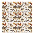 thumbnail image 1 of White Chicken Breed Pattern Summer Placemats Table Placemats Set Of 6-Linen Kitchen Washable Placemats Table Mats 11.8"x17.7" Non-Slip Heat Resistant, 1 of 5