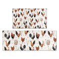 thumbnail image 1 of White Chicken Egg Pattern Kitchen Rugs Sets Of 2,Anti Fatigue Kitchen Mat Rugs Non Slip Washable,Decorative Kitchen Floor Mats for Kitchen,Sink,Laundry,17"x30"+17"x47", 1 of 7
