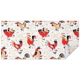 thumbnail image 1 of White Chicken Folk Pattern Rectangle Tablecloth 60"x120",Waterproof Polyester Rectangle Table Cloth, Wipeable Spillproof Polyester Tablecloth for Dining, Camping, Indoor and Outdoor, 1 of 6