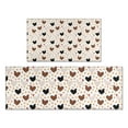 thumbnail image 1 of White Chicken Heart Pattern Kitchen Rugs Sets Of 2,Anti Fatigue Kitchen Mat Rugs Non Slip Washable,Decorative Kitchen Floor Mats for Kitchen,Sink,Laundry,17"x30"+17"x47", 1 of 7