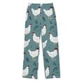 thumbnail image 1 of White Chicken Leaves Pattern Pajama Pants Soft Lightweight Lounge Pants Bottoms Sleep Pants Warm Comfy, 1 of 9