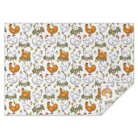 White Chicken Nest Pattern Rectangle Tablecloth 60"x84",Waterproof Polyester Rectangle Table Cloth, Wipeable Spillproof Polyester Tablecloth for Dining, Camping, Indoor and Outdoor