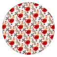 thumbnail image 1 of White Chicken Red Chicken Pattern Round Fitted Tablecloth with Elastic Edge,Dining Table Cover Waterproof,Outdoor Round Tablecloth for Camping,Dining,Indoor and Outdoor, 1 of 7