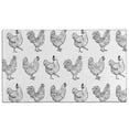 thumbnail image 1 of White Chicken Sketch Pattern Door Rugs,Washable Non Slip Door Mats Indoor,Decorative Door Mats,Entry Mat Indoor for Entrance,Bedroom,Kitchen,Bathroom,17"x30", 1 of 6